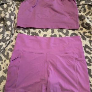 Athleta matching Purple Activewear Set